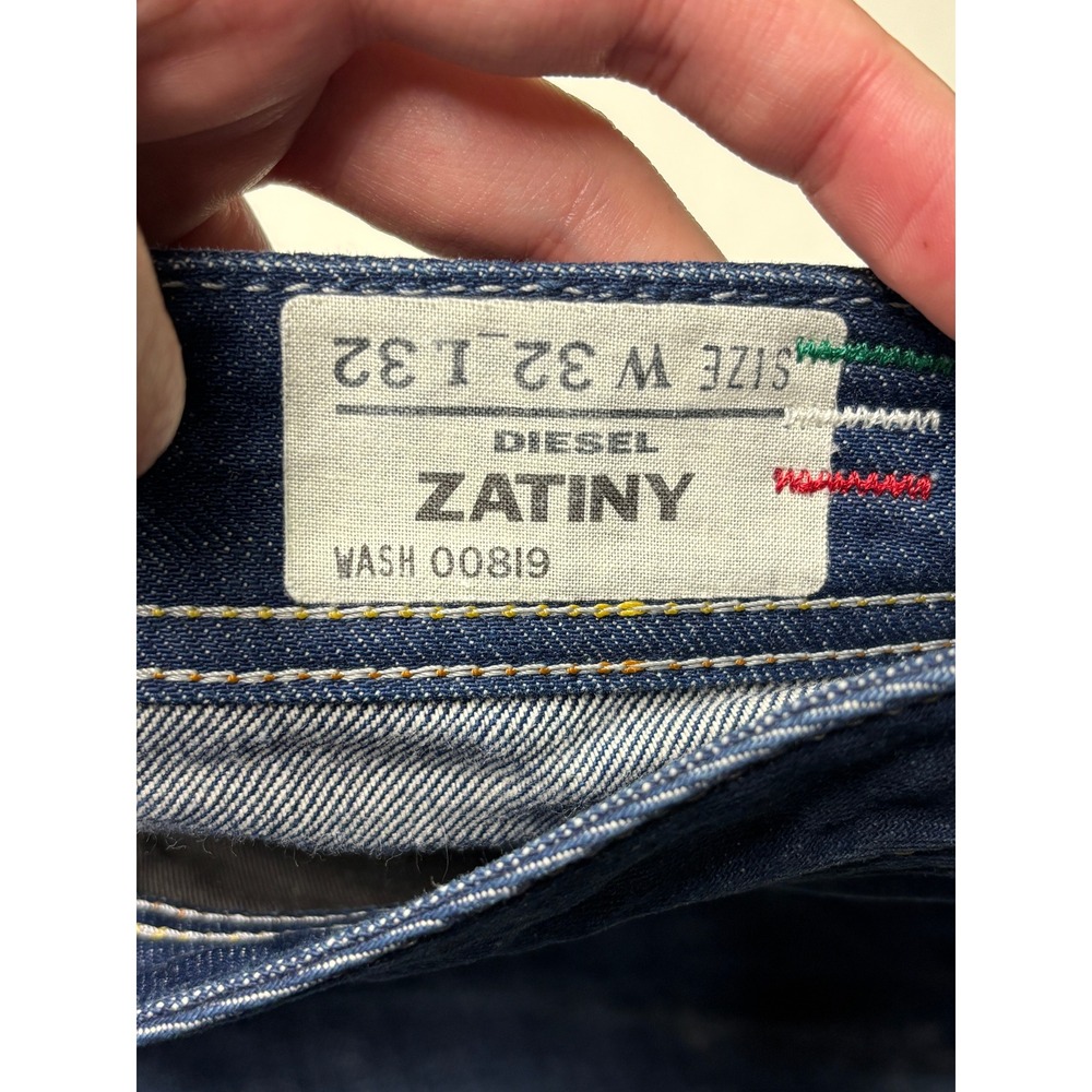Diesel Zatiny Regular Bootcut Jeans Mens 32x32 Wash 00819 Blue Made in Italy - Picture 4 of 13